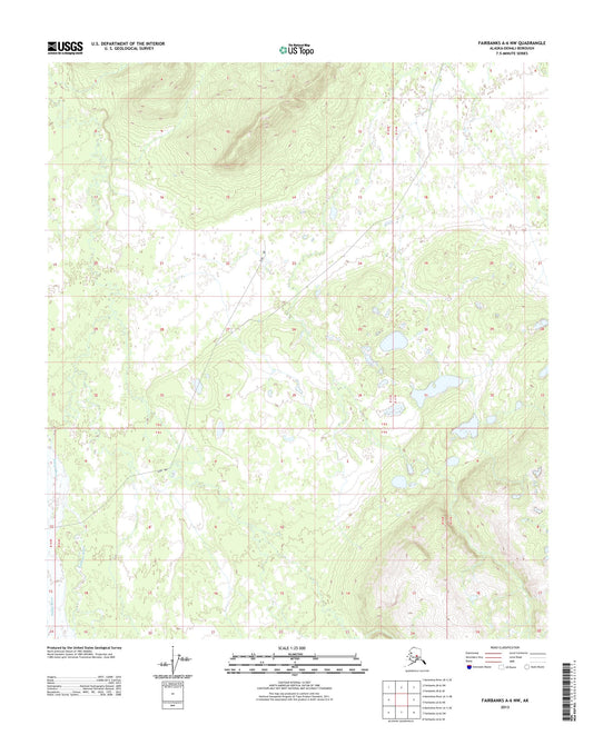Fairbanks A-6 NW Alaska US Topo Map Image