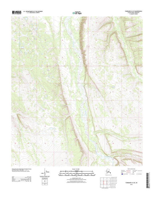 Fairbanks A-6 SE Alaska US Topo Map Image