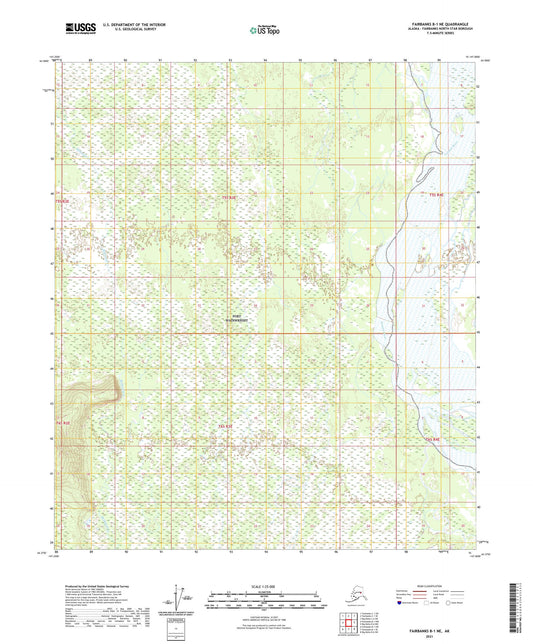 Fairbanks B-1 NE Alaska US Topo Map Image