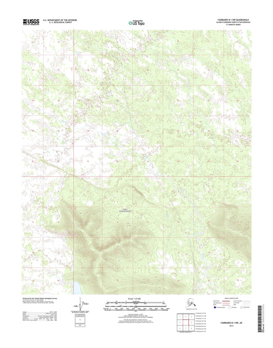 Fairbanks B-1 NW Alaska US Topo Map Image