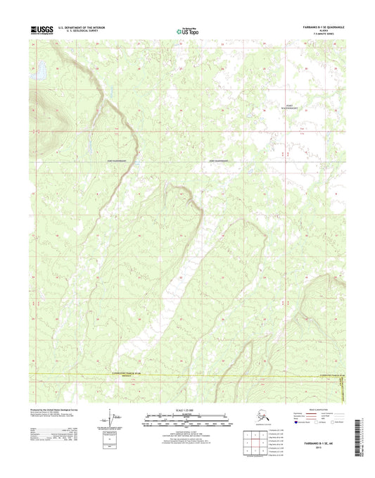 Fairbanks B-1 SE Alaska US Topo Map Image