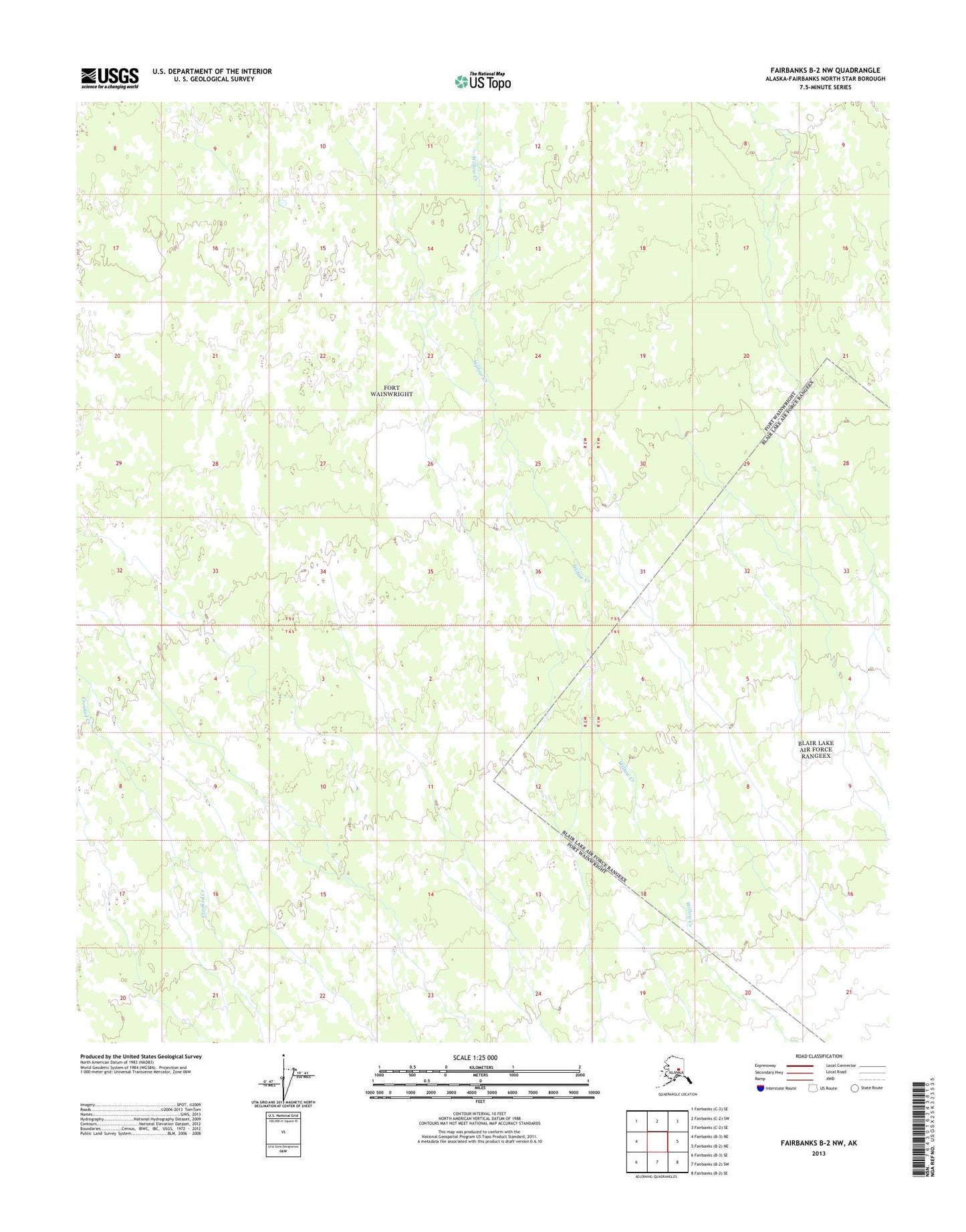 Fairbanks B-2 NW Alaska US Topo Map Image