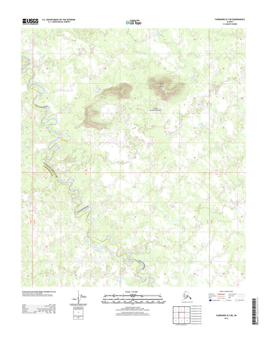 Fairbanks B-3 NE Alaska US Topo Map Image