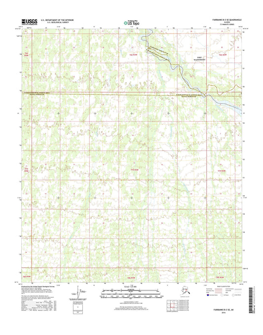 Fairbanks B-3 SE Alaska US Topo Map Image