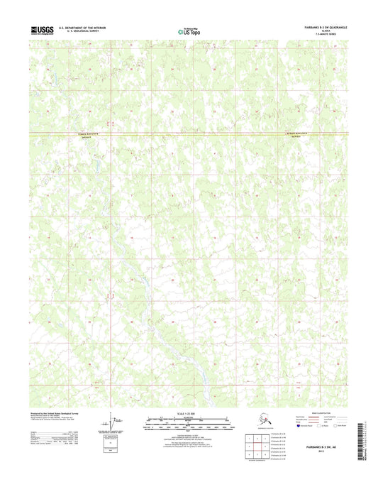Fairbanks B-3 SW Alaska US Topo Map Image