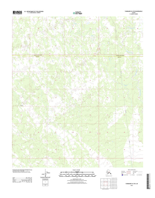 Fairbanks B-4 SW Alaska US Topo Map Image
