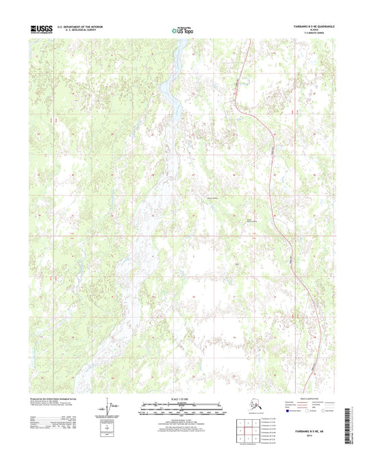 Fairbanks B-5 NE Alaska US Topo Map Image