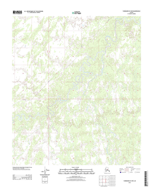 Fairbanks B-5 NW Alaska US Topo Map Image