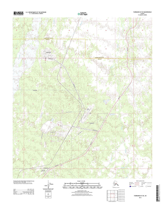Fairbanks B-5 SE Alaska US Topo Map Image