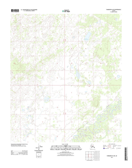 Fairbanks B-6 NE Alaska US Topo Map Image