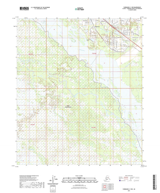Fairbanks C-1 NW Alaska US Topo Map Image
