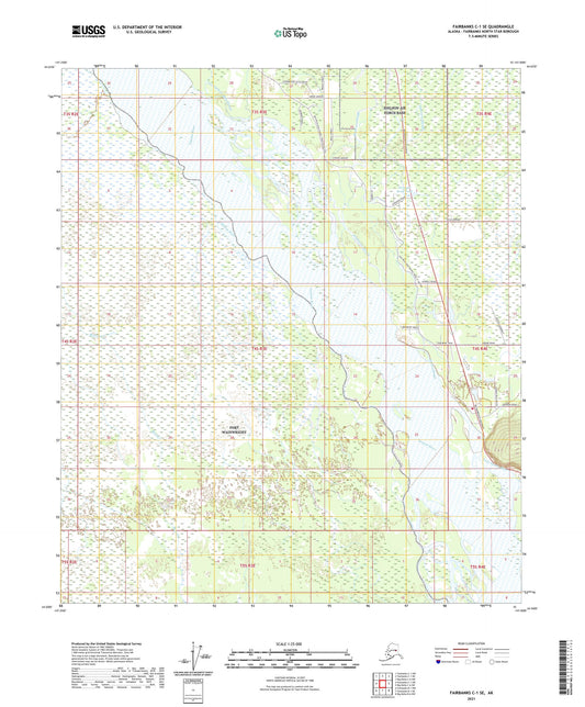 Fairbanks C-1 SE Alaska US Topo Map Image