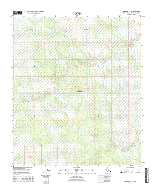Fairbanks C-1 SW Alaska US Topo Map Image