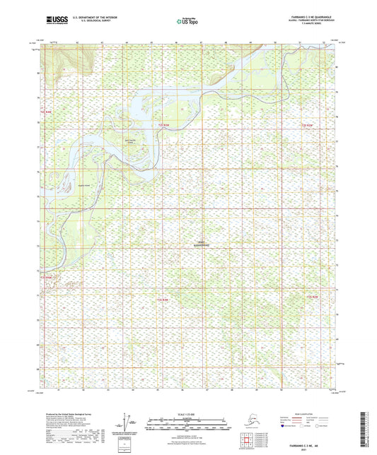 Fairbanks C-3 NE Alaska US Topo Map Image