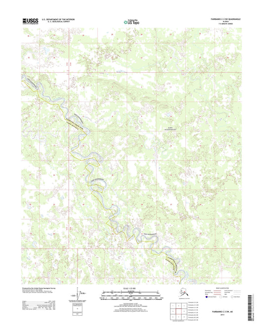 Fairbanks C-3 SW Alaska US Topo Map Image