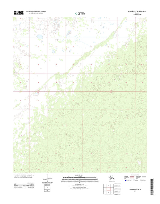 Fairbanks C-6 NE Alaska US Topo Map Image