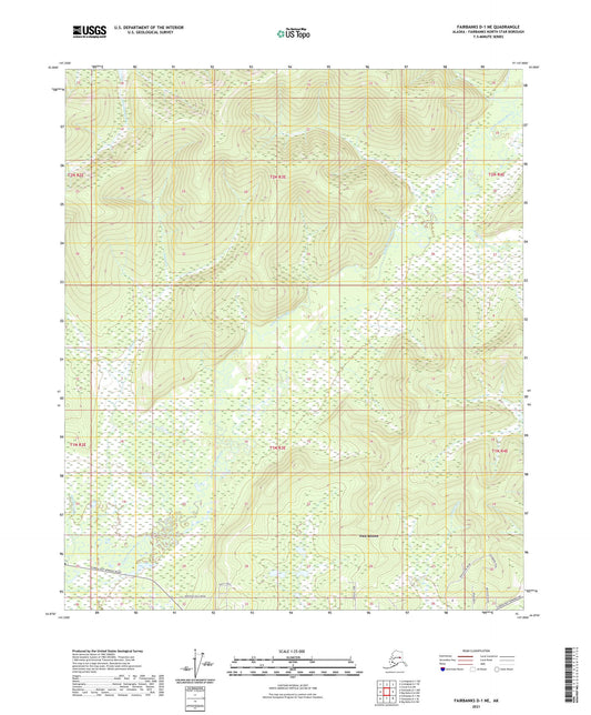Fairbanks D-1 NE Alaska US Topo Map Image