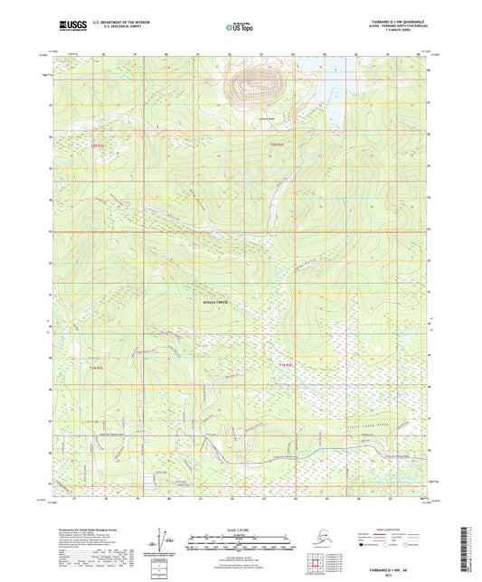 Fairbanks D-1 NW Alaska US Topo Map Image