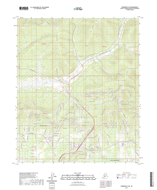 Fairbanks D-2 NE Alaska US Topo Map Image