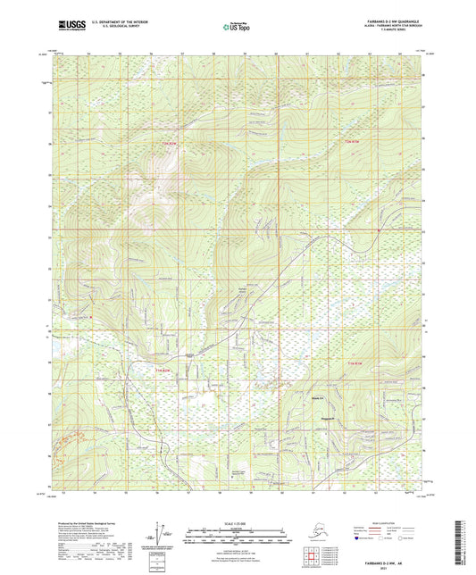 Fairbanks D-2 NW Alaska US Topo Map Image