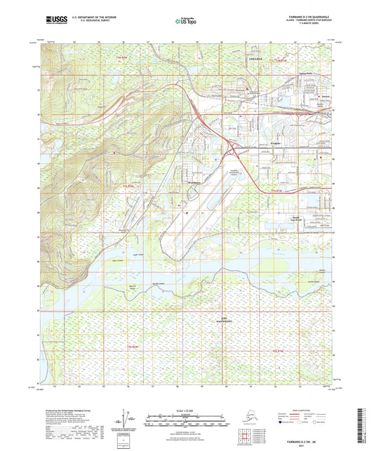 Fairbanks D-2 SW Alaska US Topo Map Image