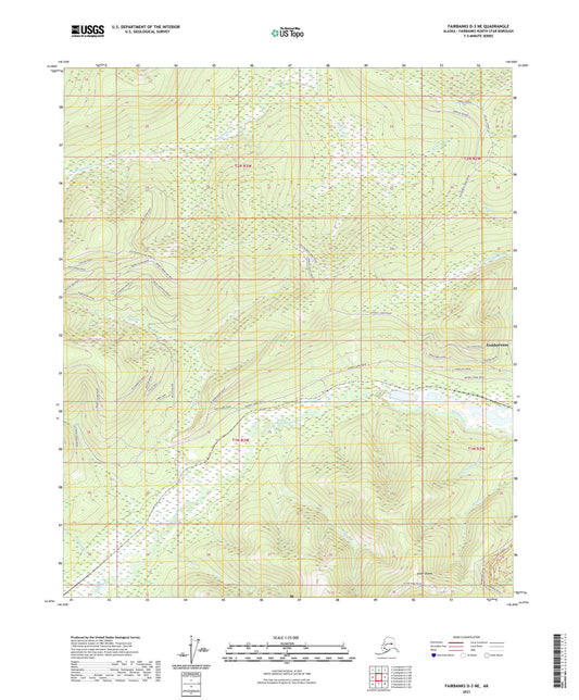 Fairbanks D-3 NE Alaska US Topo Map Image