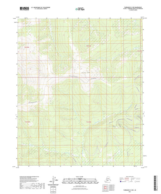 Fairbanks D-3 NW Alaska US Topo Map Image
