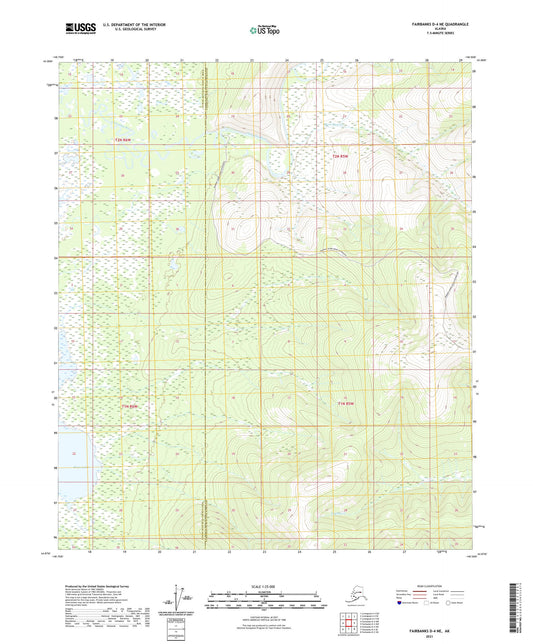 Fairbanks D-4 NE Alaska US Topo Map Image