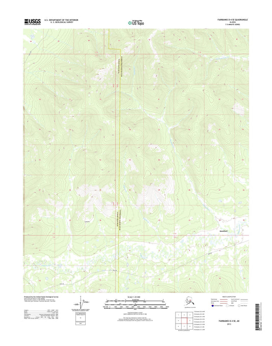 Fairbanks D-4 SE Alaska US Topo Map Image