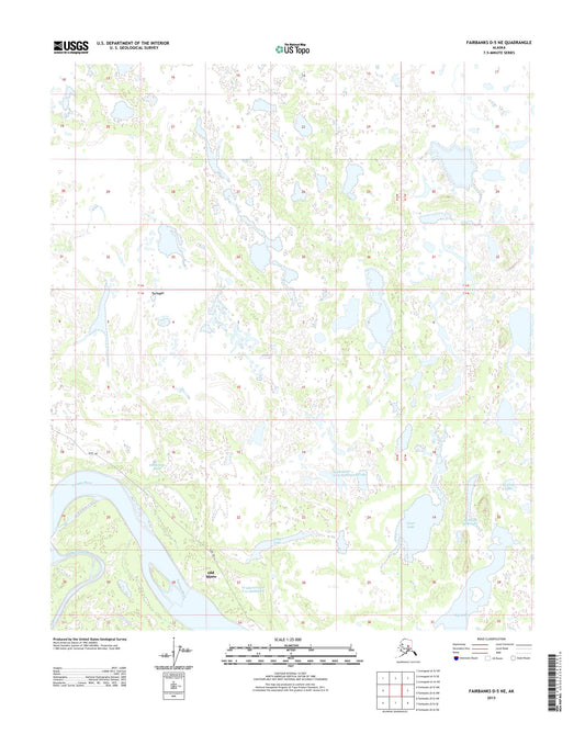 Fairbanks D-5 NE Alaska US Topo Map Image
