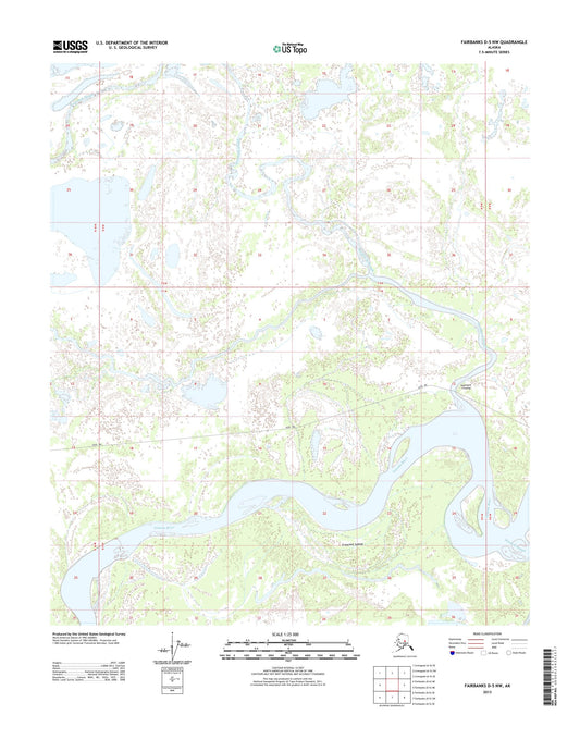 Fairbanks D-5 NW Alaska US Topo Map Image