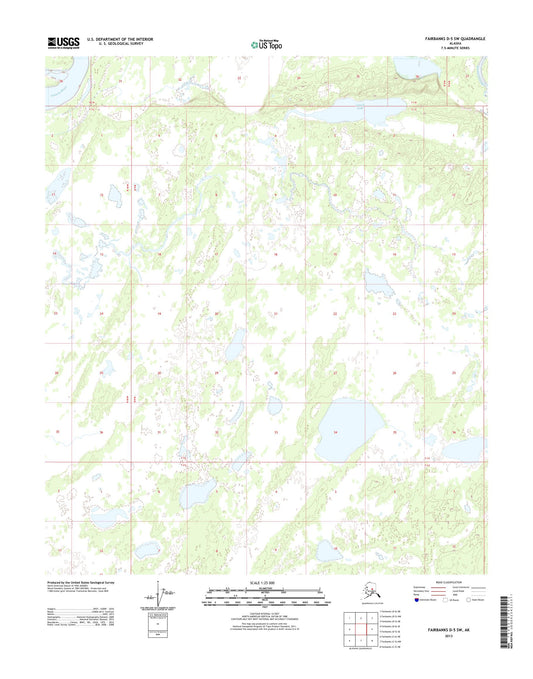 Fairbanks D-5 SW Alaska US Topo Map Image
