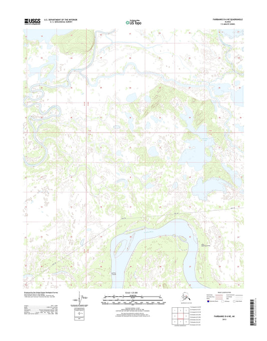 Fairbanks D-6 NE Alaska US Topo Map Image
