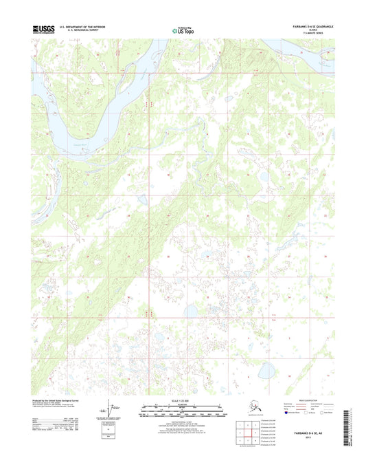 Fairbanks D-6 SE Alaska US Topo Map Image