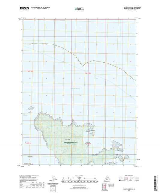 False Pass B-2 NE Alaska US Topo Map Image