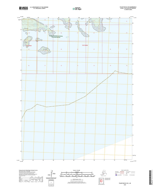 False Pass B-2 SE Alaska US Topo Map Image