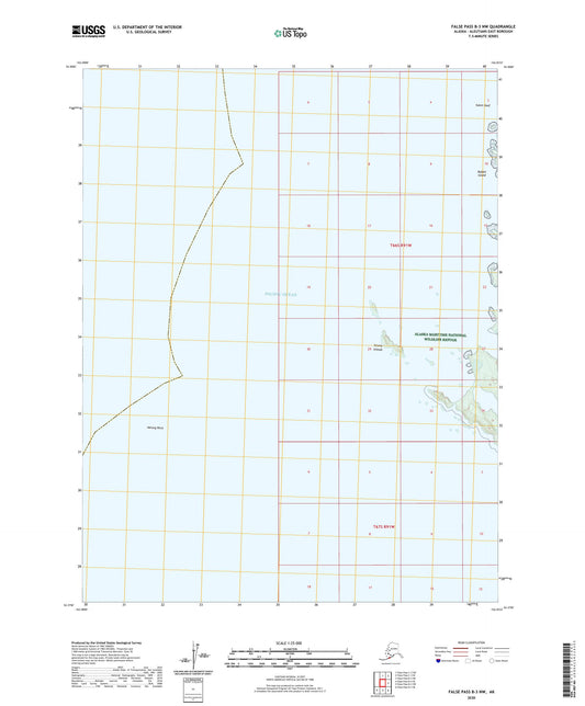 False Pass B-3 NW Alaska US Topo Map Image