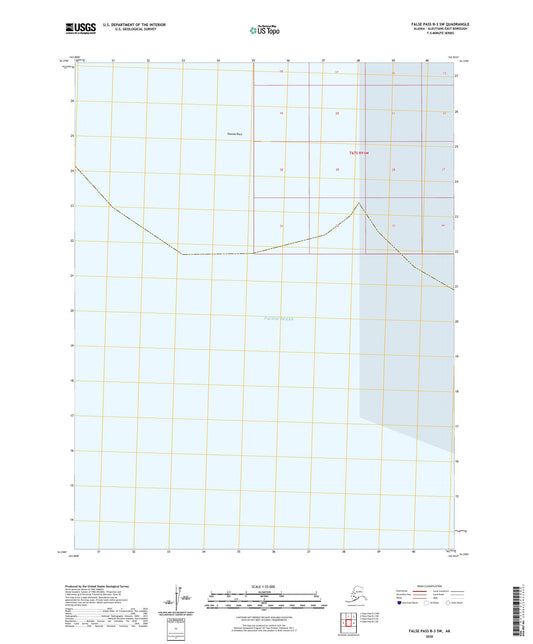 False Pass B-3 SW Alaska US Topo Map Image