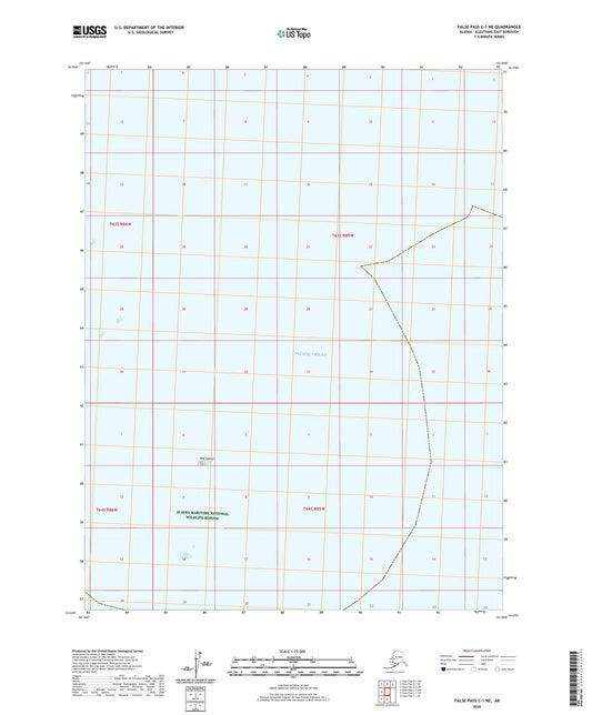 False Pass C-1 NE Alaska US Topo Map Image