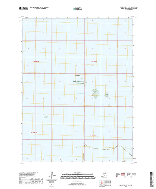 False Pass C-1 NW Alaska US Topo Map Image