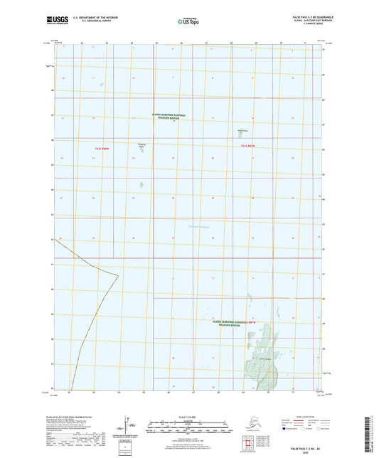 False Pass C-2 NE Alaska US Topo Map Image