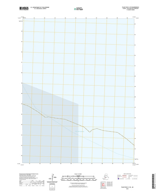 False Pass C-3 SE Alaska US Topo Map Image