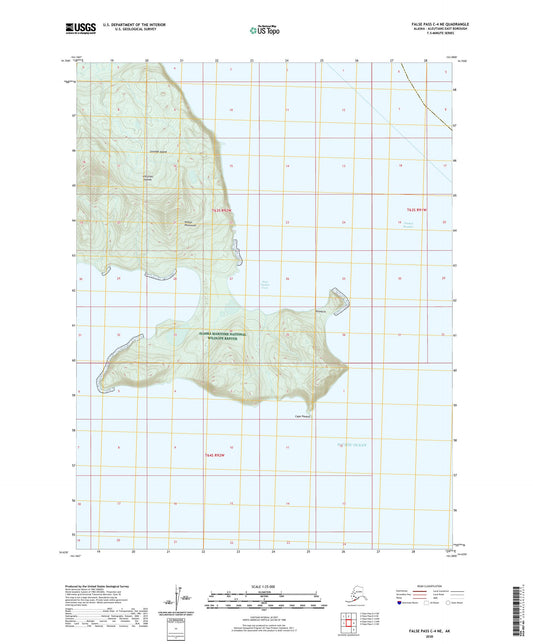 False Pass C-4 NE Alaska US Topo Map Image