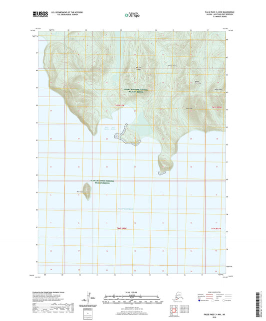 False Pass C-4 NW Alaska US Topo Map Image