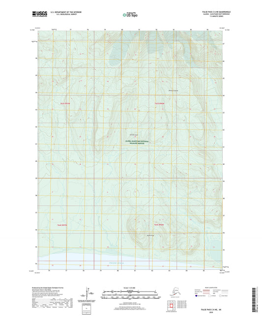False Pass C-6 NE Alaska US Topo Map Image