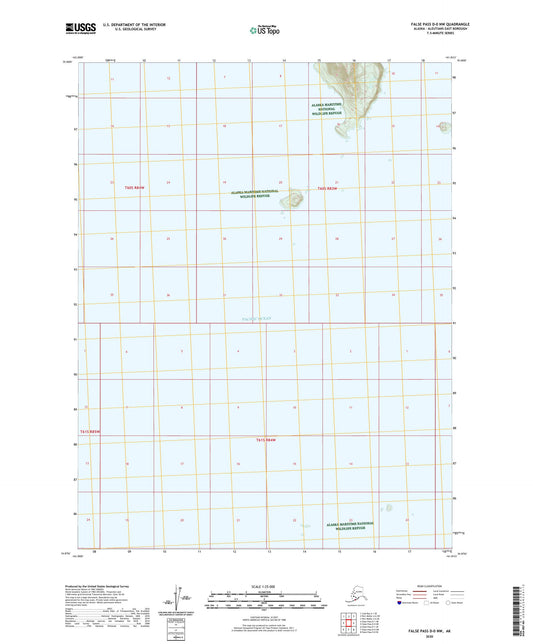 False Pass D-0 NW Alaska US Topo Map Image