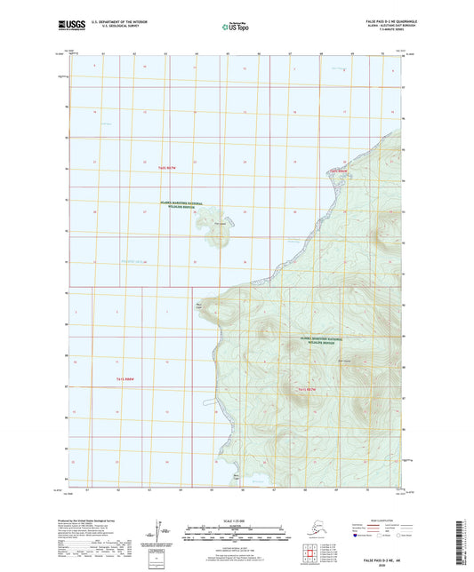 False Pass D-2 NE Alaska US Topo Map Image