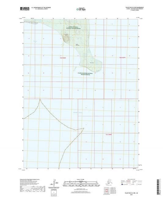 False Pass D-2 NW Alaska US Topo Map Image