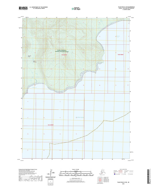 False Pass D-3 NE Alaska US Topo Map Image