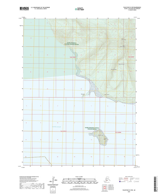 False Pass D-3 NW Alaska US Topo Map Image